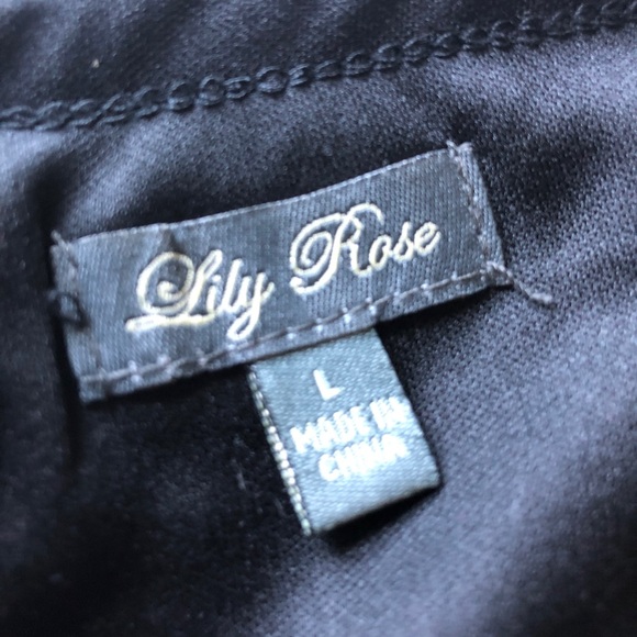 Lily Rose black sequin mini skirt stretch - Picture 3 of 4